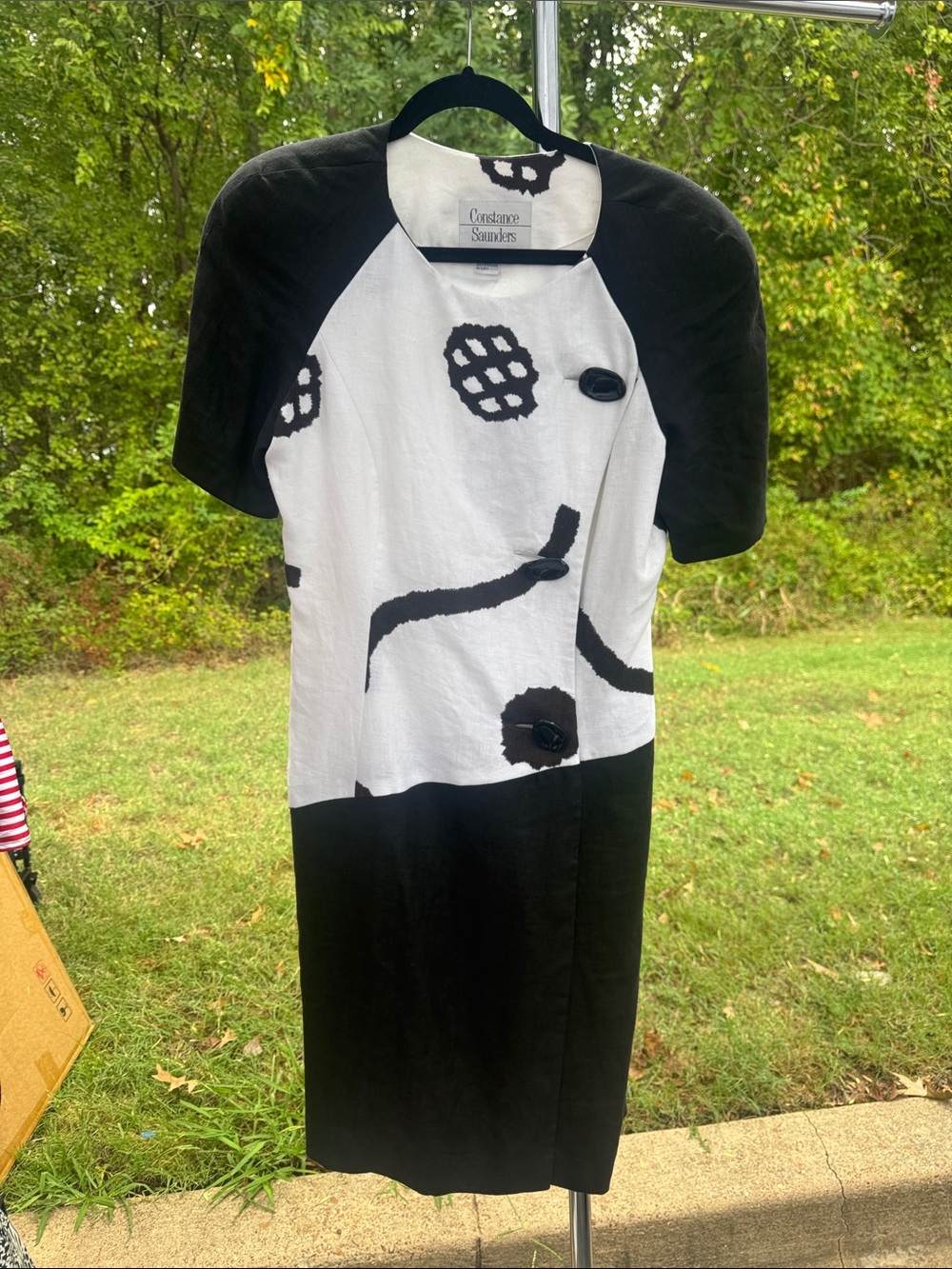 Black & White Patterned Girls' Dress